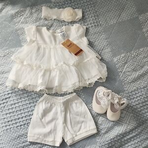 Local European White Lace Baby Set